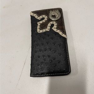 Faux Ostrich leather wallet